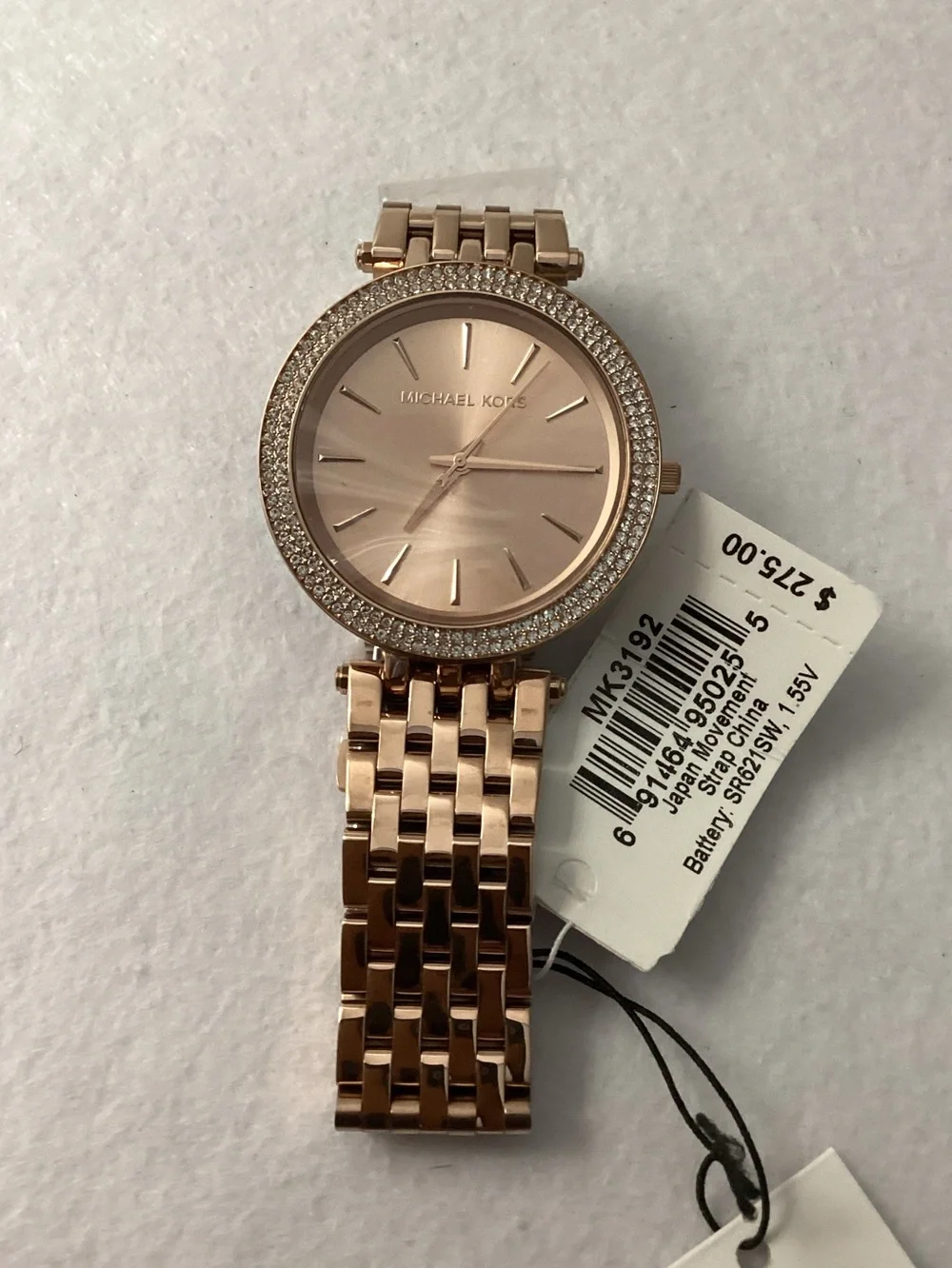 Michael Kors Darci Rose Gold-Tone Stainless Steel Bracelet Watch 39mm MK3192